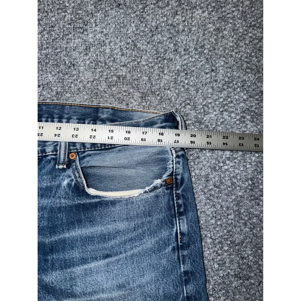 Levi's 505 Regular Fit Straight Leg Dark Wash Blue Denim Jeans‎ W38 L29